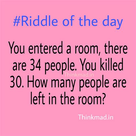 You Enter A Room Of 34 People Riddle